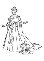 coloriage anastasia en tenue de princesse
